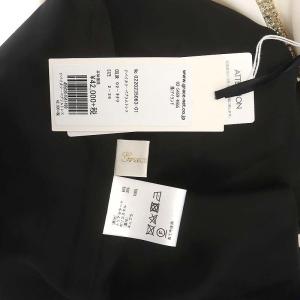 Grace Class バイカラー ペプラム ドレス ワンピース ノースリーブ ひざ丈 36 S 黒 ブラック GY11