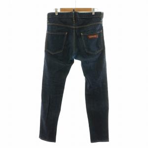 DSQUARED2 デニムパンツ ジーンズ ボタンフライ ロゴレザーパッチ インディゴ 46 L 紺 ネイビー GY01