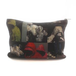 DIOR HOMME フランソワバール クラッチバッグ セカンド ポーチ ナイロン 総柄 シルバーロゴ 黒 ブラック マルチカラー GY18