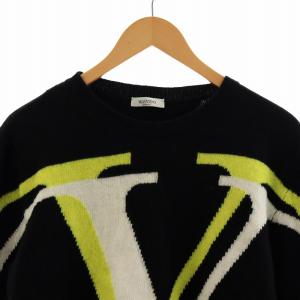 VALENTINO ニット セーター イタリア製 L ブラック UV3KC09Q6L4