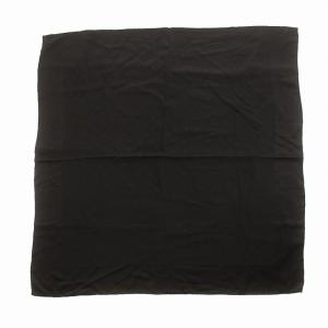 スカーフ モノグラム 絹 シルク 総柄 黒 ブラック