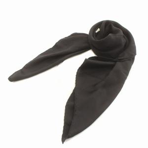 LOUIS VUITTON スカーフ モノグラム 絹 シルク 総柄 黒 ブラック