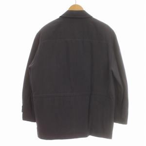 GIVENCHY ステンカラーコート ジャケット シングル 絹 シルク ジップアップ S 紺 ネイビー