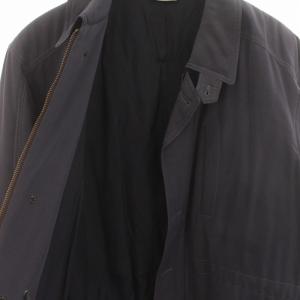 GIVENCHY ステンカラーコート ジャケット シングル 絹 シルク ジップアップ S 紺 ネイビー