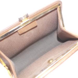 Dior ポーチ 小物入れ がま口 ハニカム柄 ロゴ レザー PVC 茶 ブラウン GY18