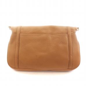 TORY BURCH セカンドバッグ クラッチバッグ レザー ロゴ 茶 ブラウン GY18