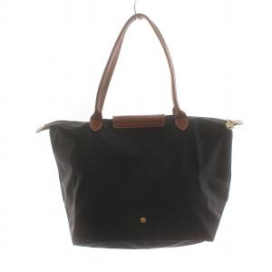 Longchamp ルプリアージュ トートバッグ ハンド レザー ナイロン ロゴ 黒 ブラック 茶 ブラウン 2605 919 GY18