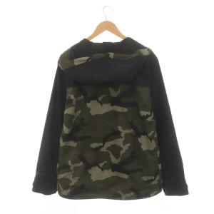 Columbia デクルーズサミットパターンドジャケット フード ジップアップ ナイロン ロゴ刺繍 カモフラ 総裏地 M 黒 ブラック マルチカラー