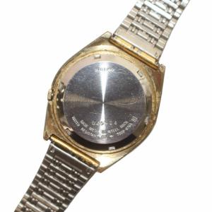 SEIKO 5 ファイブ アンティーク 腕時計 ウォッチ 自動巻き デイデイト ラウンド 3針 ゴールド色 7009-876A