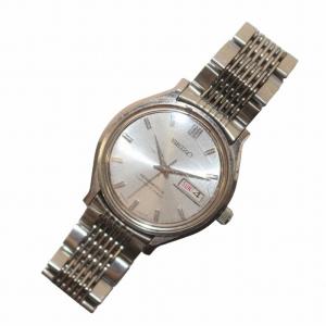 SEIKO MATIC-R マチック ダイアショック 27石 ヴィンテージ アンティーク 腕時計 ウォッチ 自動巻き デイデイト シルバー色