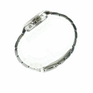 SEIKO エクセリーヌ 腕時計 ソーラー 電波 ダイヤベゼル シェル文字盤 デイト シルバー色