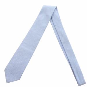 LOUIS VUITTON 22AW クラヴァット LV モノグラム ディスクリート 8CM ネクタイ レギュラータイ 総柄 絹 シルク 水色 ライトブルー