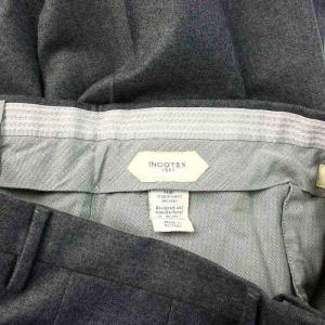 INCOTEX SUPER100'S ウール スラックス パンツ センタープレス 44 グレー