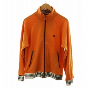 トラックジャケット ジャージ ジップアップ 長袖 ロゴ 刺繍 ライン 2 M オレンジ GY11
