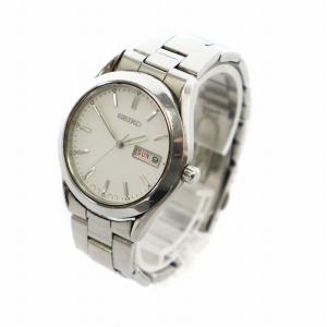 SEIKO スピリット 腕時計 ウォッチ クォーツ デイト カレンダー付き 白文字盤 ラウンド ロゴ シルバー色 7N43-9080 GY18