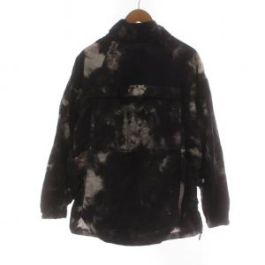 REMI RELIEF ナイロンジャケット ブルゾン ジップアップ 長袖 スタンドカラー ロゴ タイダイ染め 紫 GY01