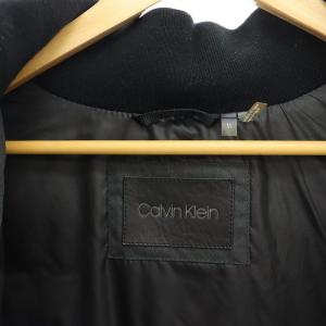 Calvin Klein 中綿 ジャケット スタンドカラー ジップアップ アウター M 黒 ブラック