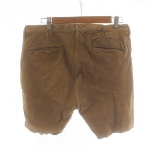 REMI RELIEF ショートパンツ タグ付き ハーフ ウエストゴム 牛革 レザー M ベージュ GY01