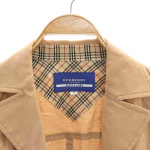 BURBERRY BLUE LABEL テーラードジャケット 4B 薄手 ロゴボタンノバチェック 38 ベージュ