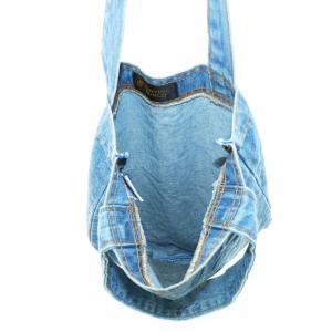 HUNTING WORLD トートバッグ ハンド デニム ビッグロゴ 象柄 青 ブルー GY18