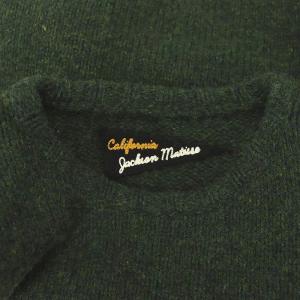 JACKSON MATISSE ニット セーター スマイリー 長袖 S 深緑 ダークグリーン マスタード 黒