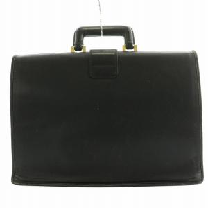 GIVENCHY ヴィンテージ ビジネスバック ブリーフケース レザー ゴールド金具 ロゴ金具 鍵付き 黒 ブラック GY18