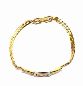 GIVENCHY プレートブレスレット チェーン Gロゴ ゴールドカラー