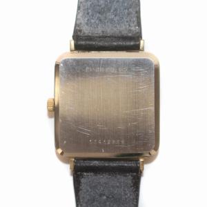 Longines Flagship 腕時計 手巻き スクエア 2針 SS ゴールド色 ブラック