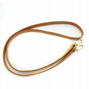 ロング ショルダー ストラップ レザー ヌメ革 ゴールド金具 ロゴ刻印 茶 ブラウン GY18