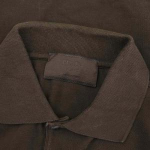 PRADA ポロシャツ カットソー 半袖 コットン M 茶 ブラウン