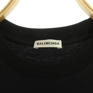 BALENCIAGA Tシャツ カットソー 半袖 ロゴ バックプリント コットン S 黒 ブラック