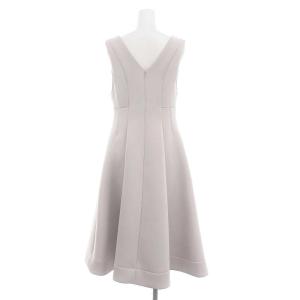 CELFORD 22AW フレアージャンパードレス ワンピース ミモレ丈 ロング ノースリーブ Vネック 36 ラベンダーグレー CWCO224071