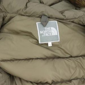 THE NORTH FACE ヌプシ フードファー ロング ダウンコート アウター フェイクファー ジップアップ S グレージュ NDW91351
