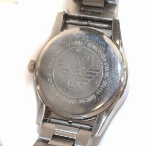 EMPORIO ARMANI 腕時計 ウォッチ クォーツ クロノグラフ ローマ数字 スモールセコンド 3針 シルバー色 文字盤紺 ネイビー AR-0680