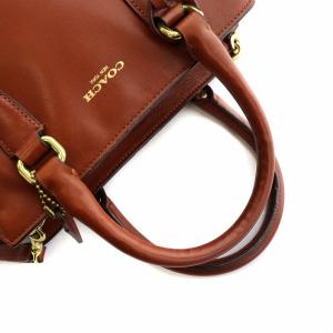 COACH レガシー ミニタナー ハンドバッグ ショルバー 2WAY レザー ロゴ タッセル 茶 ブラウン F48894 GY18