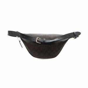 COACH ボディバッグ ウエストポーチ 斜め掛け シグネチャー ロゴ レザー PVC 茶 ブラウン F48740 GY18