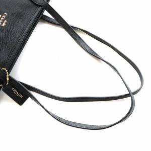 COACH ビジネストートバッグ ハンド ロゴ レザー チャーム付き 黒 ブラック F58846 GY18