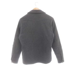 Schott ジャケット ブルゾン ウール ジップアップ 星 スタッズ キルティング裏地 M チャコールグレー