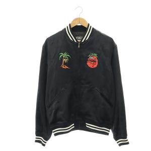 HYSTERIC GLAMOUR STRAWBERRY MONSTER スカジャン ジャケット サテン 黒