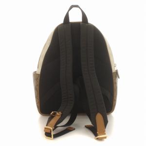 COACH リュックサック バックパック シグネチャー ロゴ PVC 白 ホワイト 茶 ブラウン CA439