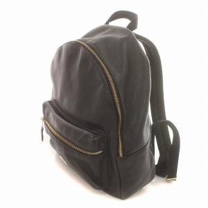 COACH リュックサック デイパック チャーリー ミディアム レザー ロゴ 黒 ブラック F30550