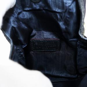 Jean Paul GAULTIER ミニショルダーバッグ ロゴ 台形 柄 紺 ネイビー マルチ