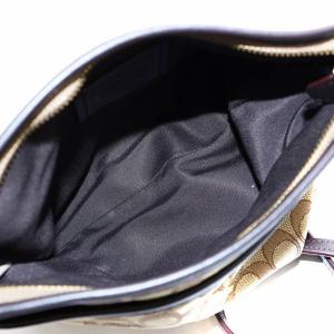 COACH ショルダーバッグ シグネチャー キャンバス ジャガード チャーム付き 総柄 ロゴ 茶 ブラウン GY18