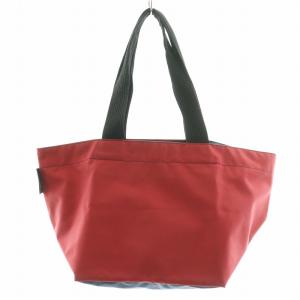 Hervé Chapelier フランス製 舟型 トートバッグ ハンドバッグ ナイロン 赤 レッド 黒 ブラック マルチカラー GY11