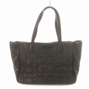 COACH レガシー ウィークエンド ハンドバッグ トートバッグ レザー シグネチャー ターンロック 黒 ブラック 21237