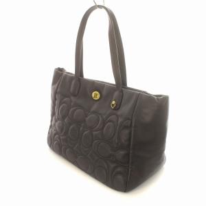 COACH レガシー ウィークエンド ハンドバッグ トートバッグ レザー シグネチャー ターンロック 黒 ブラック 21237