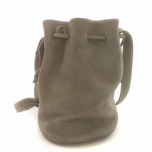 COACH ヴィンテージ ショルダーバッグ 巾着 バケツ型 レザー グレー 4931