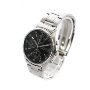 SEIKO 腕時計 ウォッチ クォーツ クロノグラフ デイト 黒文字盤 シルバー色 7T92-0CC0 GY18