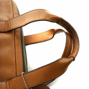 COACH コミューター ビジネスバッグ ショルダー 2WAY 書類カバン ブリーフケース レザー ロゴ チャーム付き 茶 ブラウン 71561