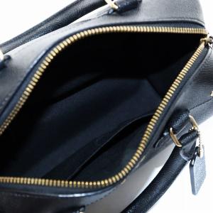 COACH ミニベネット サッチェル ハンドバッグ ボストン クロスグレインレザー ロゴ金具 チャーム 黒 ブラック GY18
